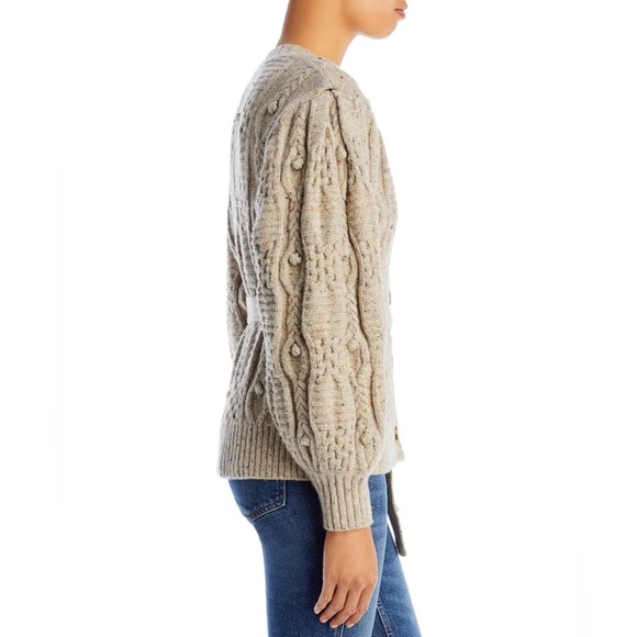 SEA New York Polly Wool Cable Knit Cardigan Sweater, Size XS New w/Tag $425 - Picture 4 of 13